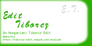 edit tiborcz business card